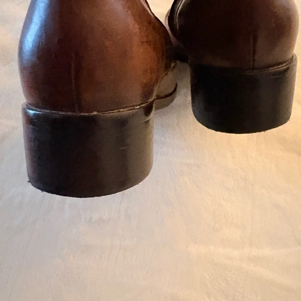 🌰Cole Haan Brown Leather Lace Up Boots size 9B - Picture 2 of 10